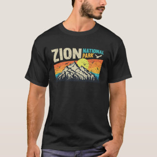 Zion National Park Cool Vintage Retro Utah Urlaub T-Shirt