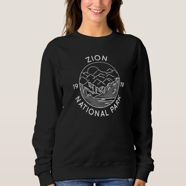 Zion National Park Cool White Line Outdoor Sweatshirt (Vorderseite)
