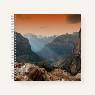 Zion National Park Mountains Landscape Notizbuch