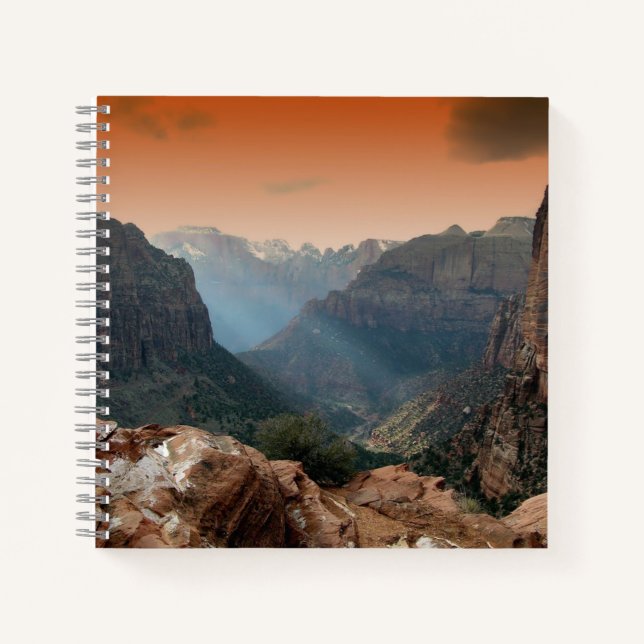 Zion National Park Mountains Landscape Notizbuch (Vorderseite)