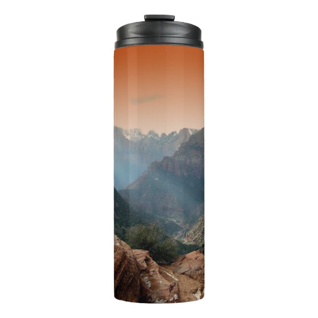 Zion National Park Mountains Landscape Thermosbecher (Vorderseite)