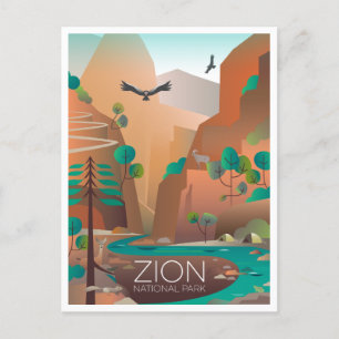 Zion National Park Postcard Postkarte