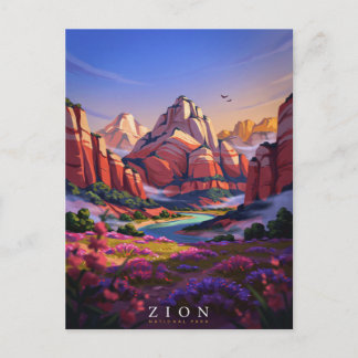 Zion National Park Red Rock Canyon Postkarte