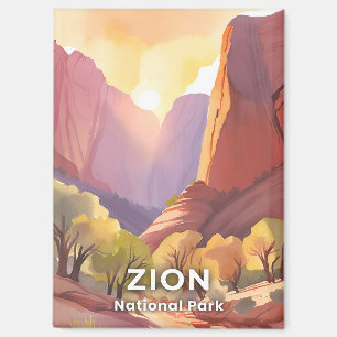 Zion National Park   Reise Aquarell Magnet