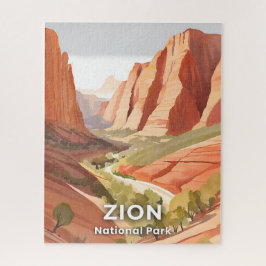 Zion National Park | Reise Wasserfarbe Tal Puzzle