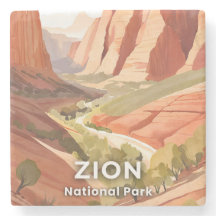 Zion National Park | Reise Wasserfarbe Tal