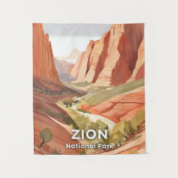Zion National Park | Reise Wasserfarben Tal