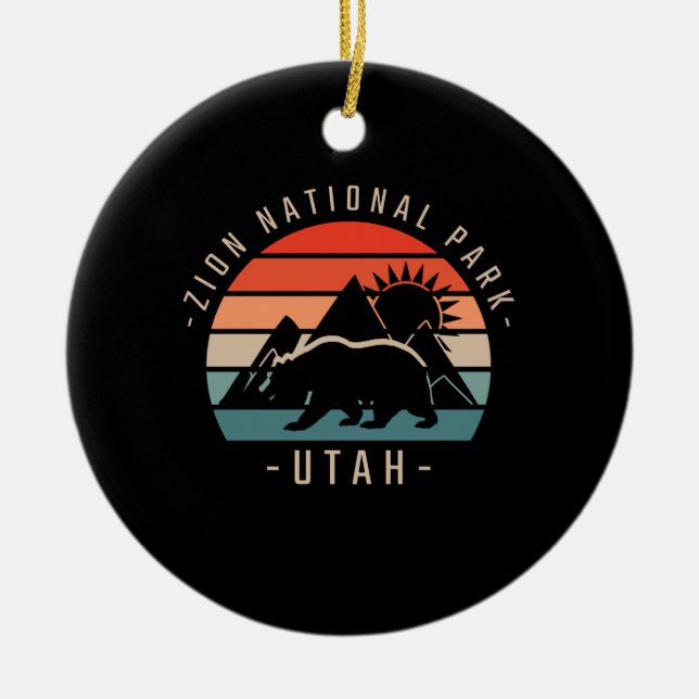 Zion National Park Retro Keramik Ornament (Vorne)