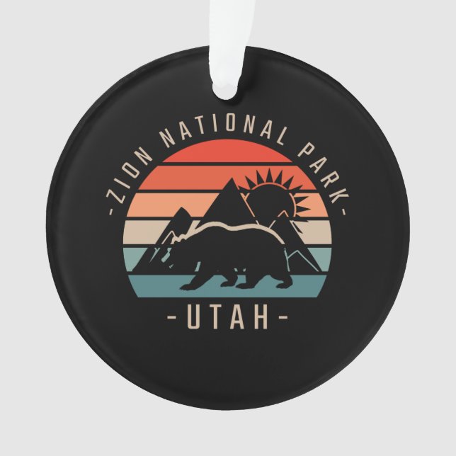 Zion National Park Retro Ornament (Vorderseite)