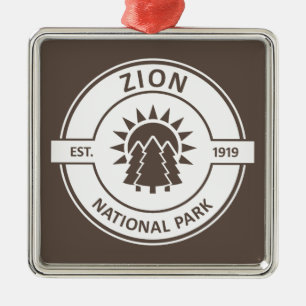 Zion National Park Sun Trees Ornament Aus Metall