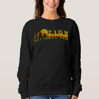 Zion National Park Sunny Mountain Treeline Sweatshirt