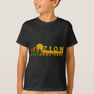 Zion National Park Sunny Mountain Treeline T-Shirt