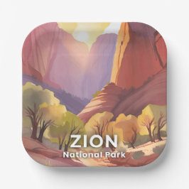 Zion National Park | Travel Watercolor Pappteller