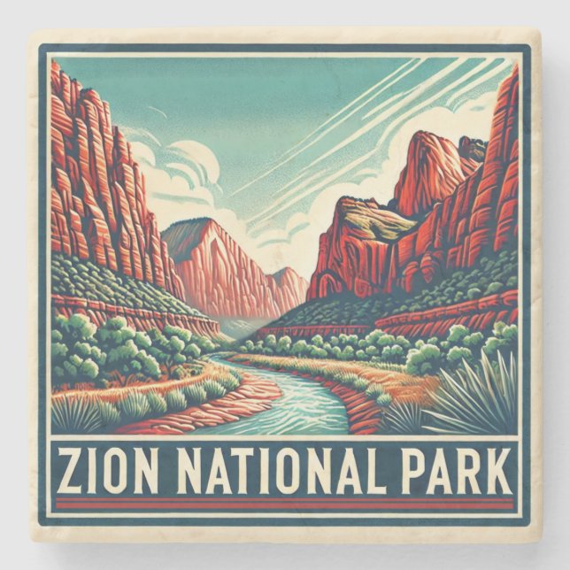 zion National Park Untersetzer (Vorderseite)