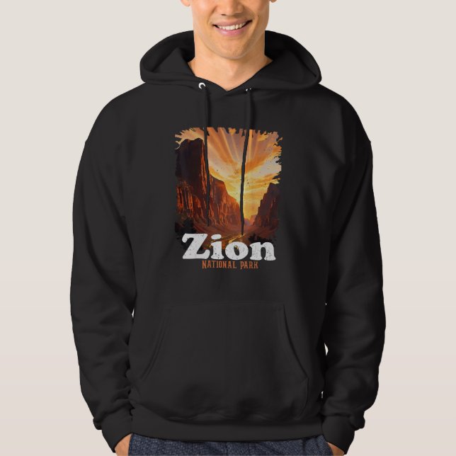 Zion National Park US Trail Erkunden Utah Camping  Hoodie (Vorderseite)