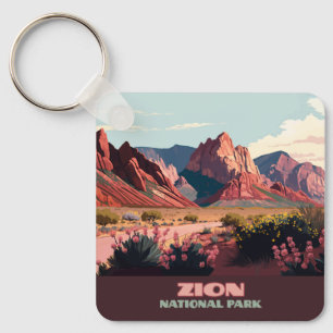Zion National Park Utah Berge Vintage Schlüsselanhänger