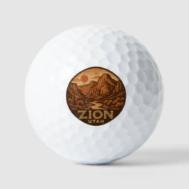 Zion National Park Utah Golf Balls Golfball