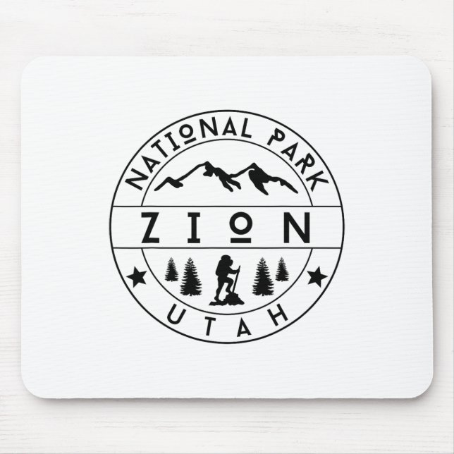 Zion National Park Utah Hiker Nature Hiking Outdoo Mousepad (Vorne)