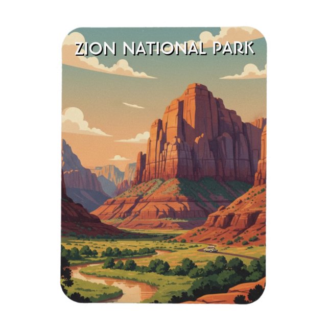 Zion National Park Utah Magnet (Vertikal)