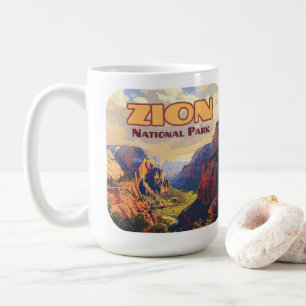 Zion National Park Utah Moab Canyon Retro Kaffeetasse