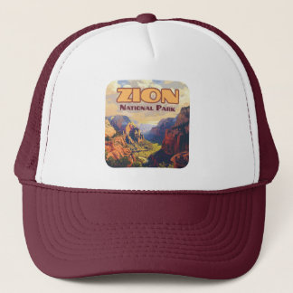 Zion National Park Utah Moab Canyon Retro Truckerkappe