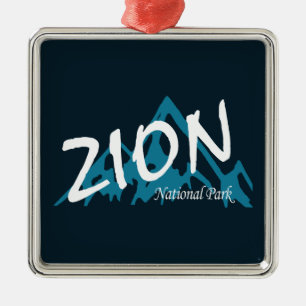 Zion National Park Utah Mountains Ornament Aus Metall