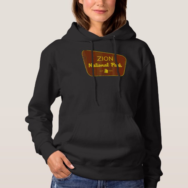 Zion National Park Utah Natur gestört Hoodie (Vorderseite)
