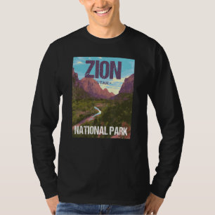 Zion National Park Utah Plakatdesign T-Shirt