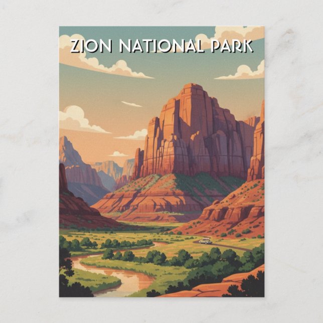 Zion National Park Utah Postkarte (Vorderseite)