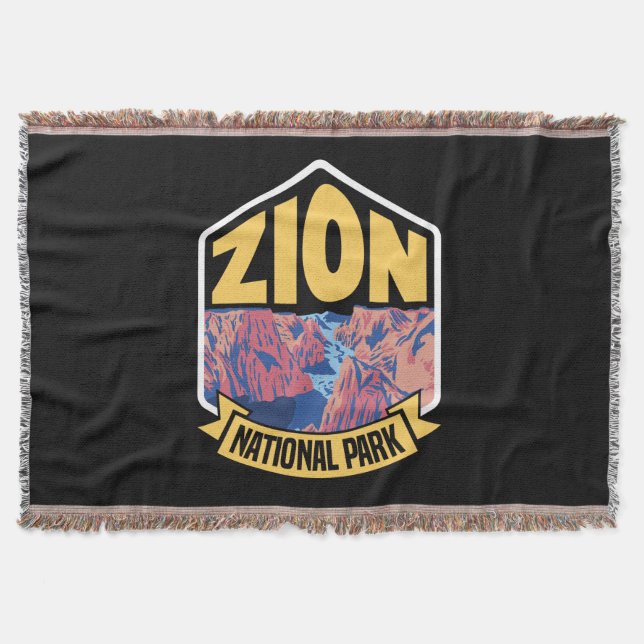 Zion National Park Utah Retro Decke (Vorderseite)