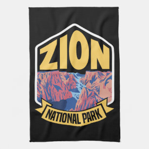 Zion National Park Utah Retro Geschirrtuch