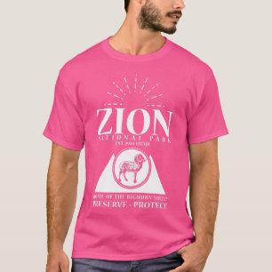Zion National Park-Utah Souvenir-Bighorn Sheep-Hik T-Shirt