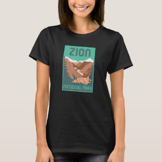Zion National Park Utah Urlaub Poster Stil Retro T-Shirt