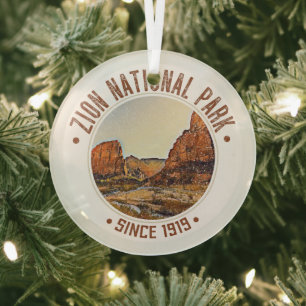Zion National Park Utah USA Außenbereich gestört Ornament Aus Glas