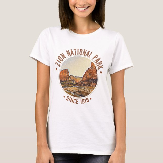 Zion National Park Utah USA Außenbereich gestört T-Shirt (Vorderseite)