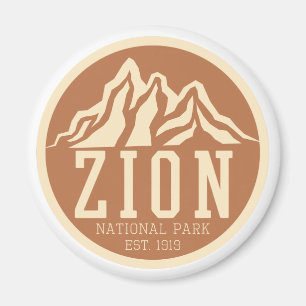 Zion National Park Utah USA Outdoor Retro Magnet