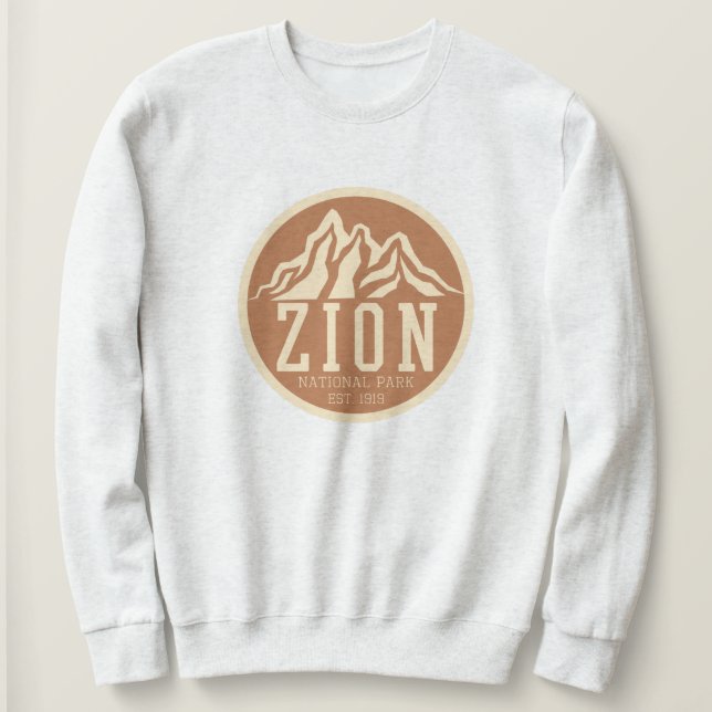 Zion National Park Utah USA Outdoor Retro Sweatshirt (Design vorne)