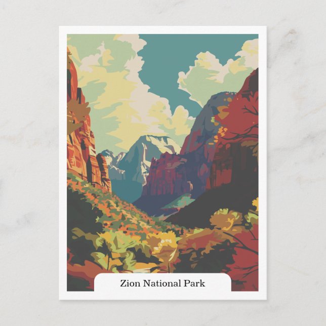 Zion National Park, Utah, USA Postkarte (Vorderseite)