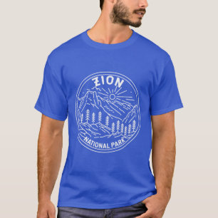 Zion National Park Utah Vintag Monoline T-Shirt