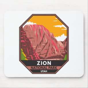 Zion National Park Utah Vintag Mousepad