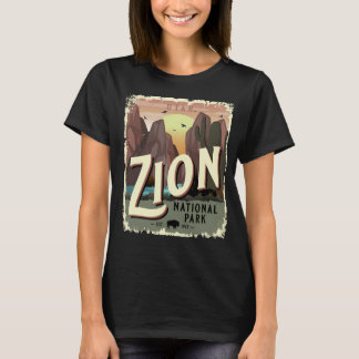 Zion National Park Utah Vintage Reiseposter Stil T-Shirt