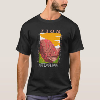 Zion National Park Utah Zion Canyon Abgenutzt Vin T-Shirt