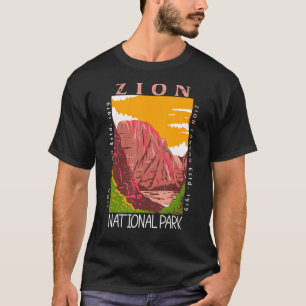 Zion National Park Utah Zion Canyon bedrucktes Vin T-Shirt