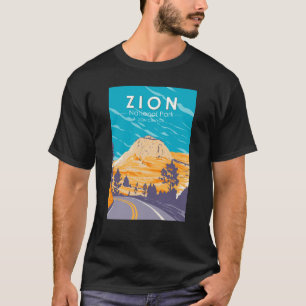 Zion National Park Utah Zion Canyon Road Vintag T-Shirt