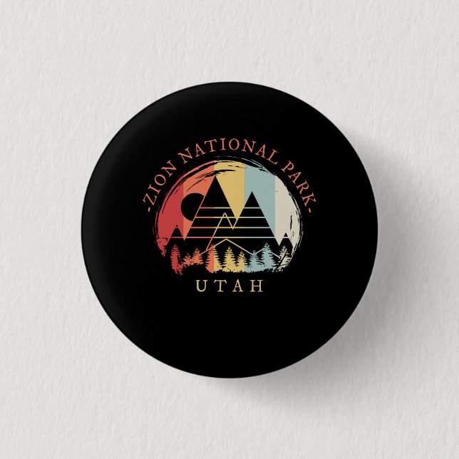 Zion National Park Vintag Button (Vorderseite)