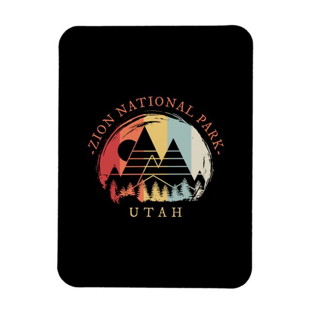 Zion National Park Vintag Magnet (Vertikal)