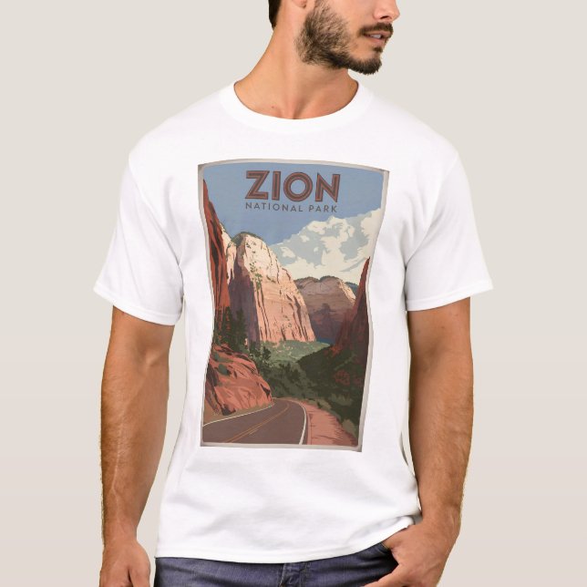 Zion National Park Vintag T-Shirt (Vorderseite)