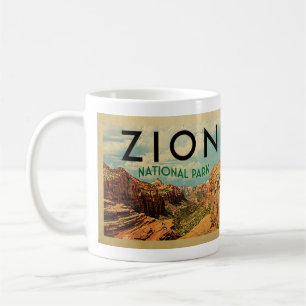 Zion National Park Vintage Travel Kaffeetasse