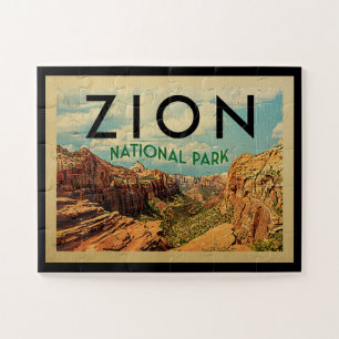 Zion National Park Vintage Travel Puzzle