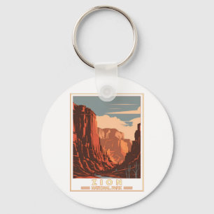 Zion-Nationalpark-Aufkleber Schlüsselanhänger